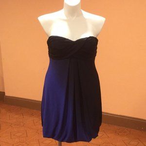 Xscape blue and black ombre strapless dress NWOT size 8